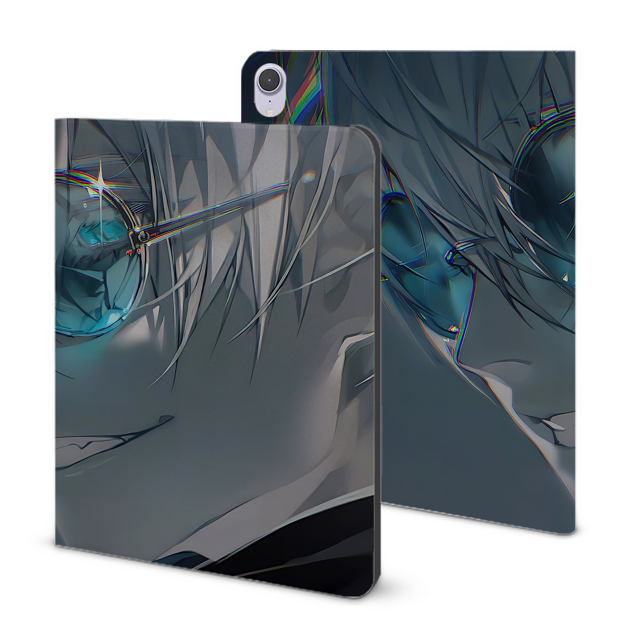 （画像用） 呪術廻戦 Jujutsu Kaisen IPad ケース ブック型 PUレザー TPU 耐衝撃 軽量 薄型 ペン収納なし 全面保護 IPad 各モデル対応